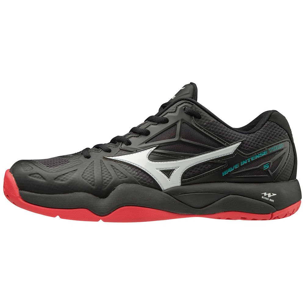 Mizuno Women's Tennis Shoes WAVE INTENSE TOUR 5 AC Black/White/Pink - VTPMRXI-50